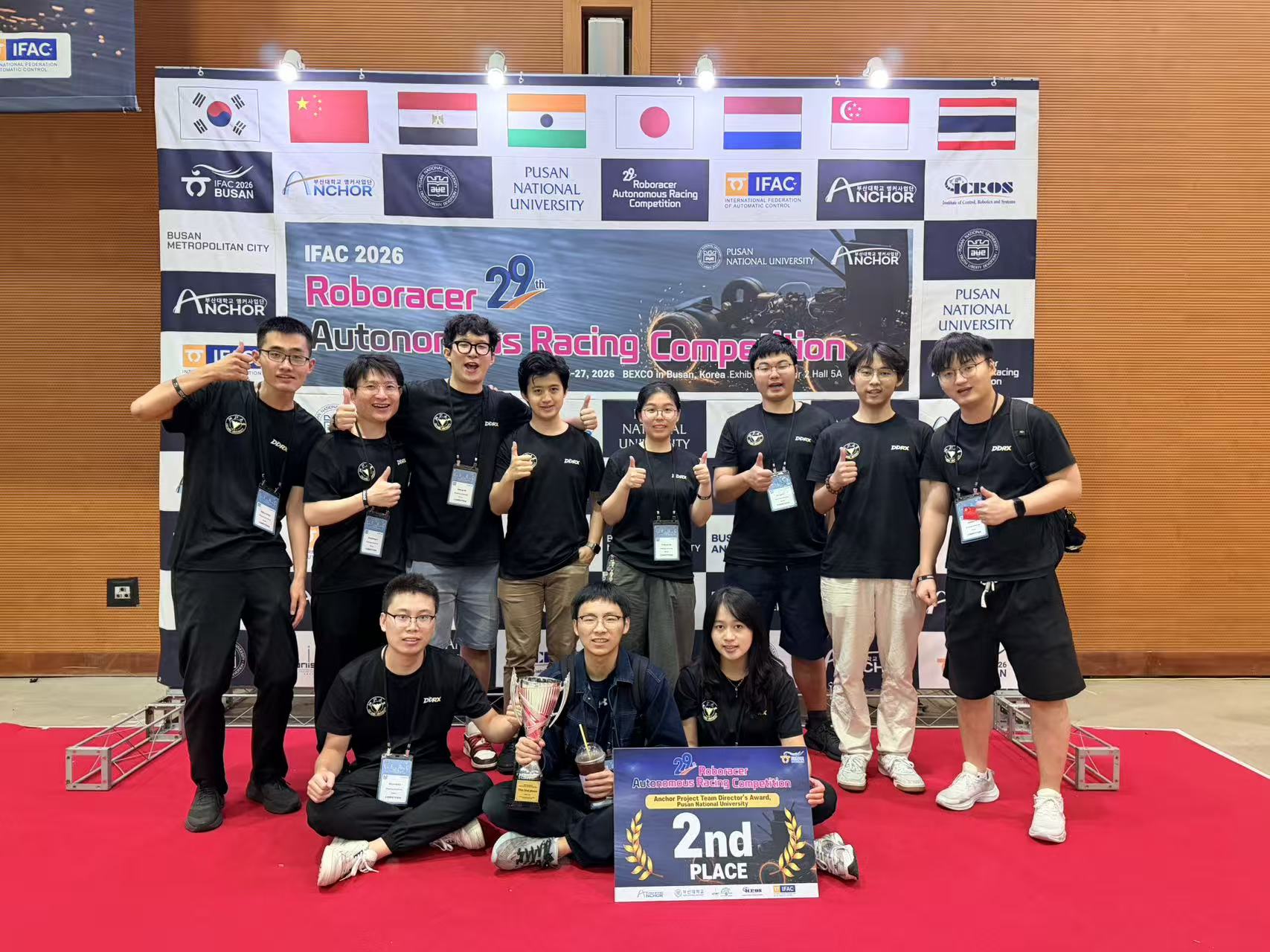 DDRX team group photo at IFAC 2026 RoboRacer